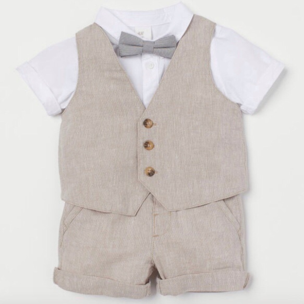 H&M Kids boy’s semiformal linen 4-piece set